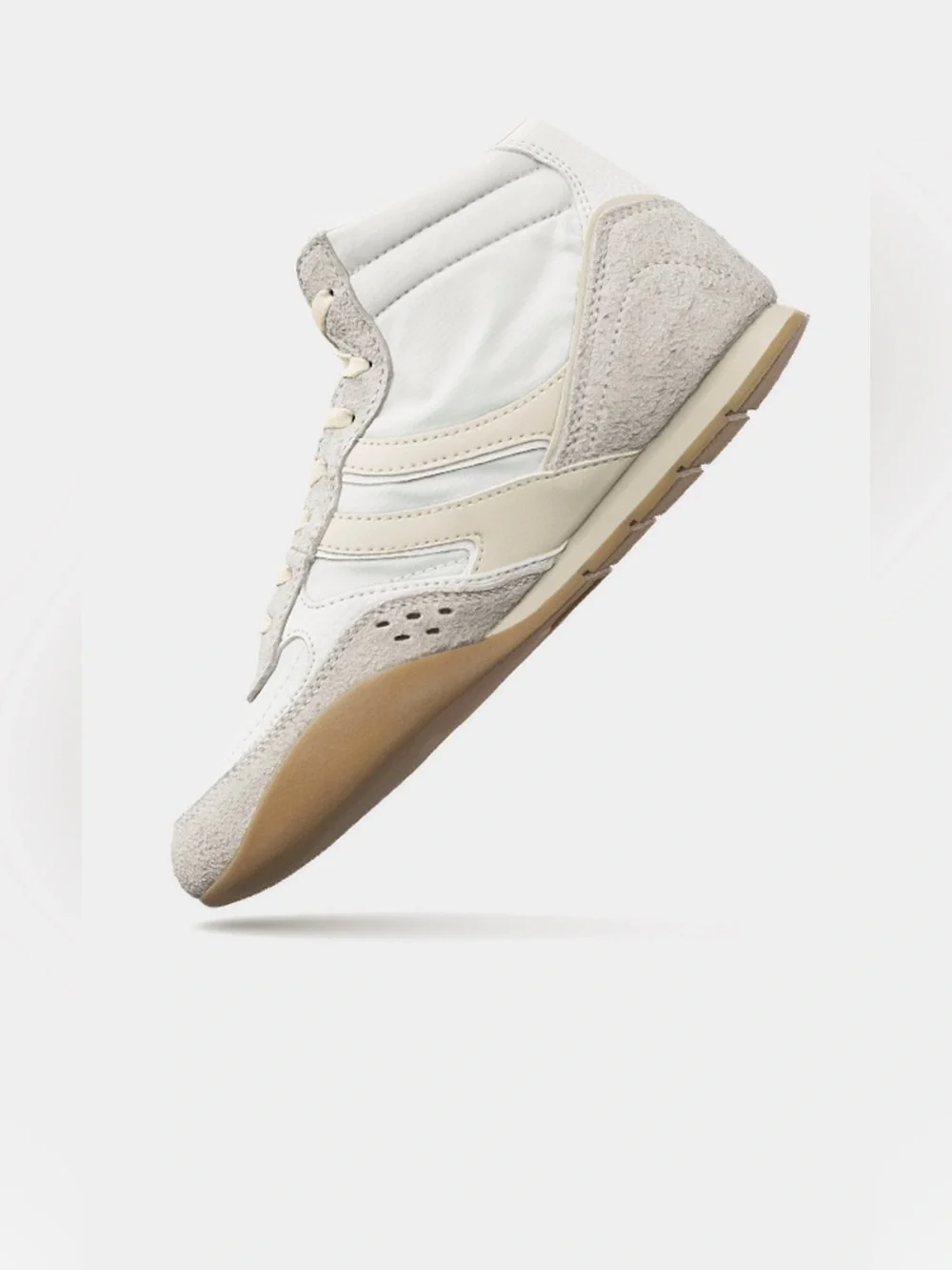 Zara High Top Sneakers White Cream 7.5-38
